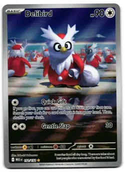 Delibird 152/132 - 🌊 Mega Evolution Illustration Rare Pokemon TCG 🖤 - NM - Image 1