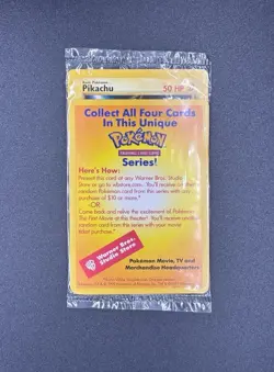 Sealed Pikachu #4 WB Movie Promo 1999 Pokemon WOTC Black Star Promo NEW MINT - Image 5