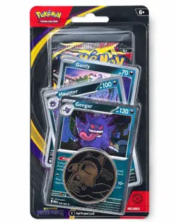 Pokemon TCG Mega Evolution Pitch Black Premium Checklane Blister Gengar Promo - Image 1