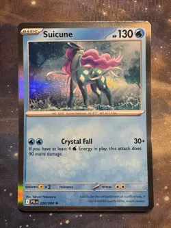 Pokemon TCG Suicune 026/094 Me02: Phantasmal Flames Holo - Image 1