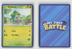 Bulbasaur Blue Border My First Battle Pokemon TCG LP - Image 3