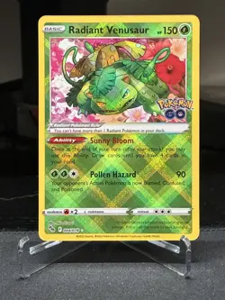 Radiant Venusaur 004/078 Radiant Rare Pokemon GO Pokemon Holo Near Mint - Image 1