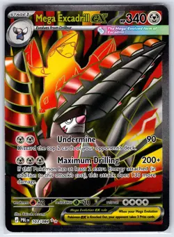 Mega Excadrill ex 103/084 PITCH BLACK Ultra Rare HOLO NEAR MINT - Image 1