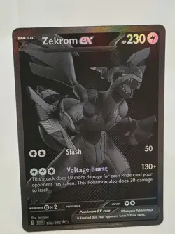 Pokemon Black Bolt Zekrom ex 172/086 BWR Black White Rare NM/MINT - Image 1