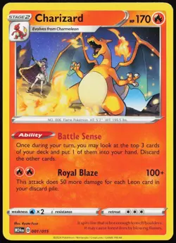 Charizard 001/015 Promo McDonald's Promos 2024 Pokemon MP - Image 1