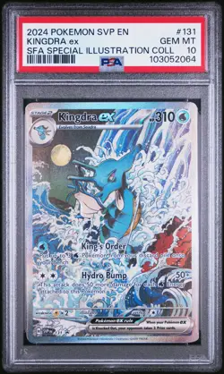 2024 POKEMON SVP EN-SV BLACK STAR PROMO #131 KINGDRA EX PSA 10 - Image 1