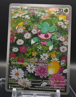 Pokemon - Fomantis 085/084 - Me05: Pitch Black Full Art Illustration Rare - Image 1