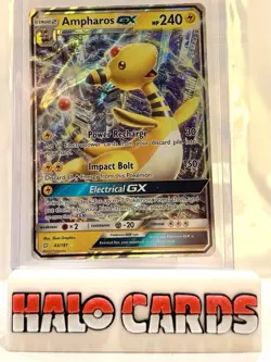 PACK FRESH Pokemon TCG 2019 Team Up Ampharos GX Ultra Rare 43/181 G - Image 1