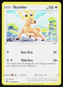 Stantler 208/264 2021 Uncommon Fusion Strike Pokemon - Image 1