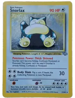 Pokemon Snorlax 11/64 EXCELLENT CONDITION Base Set 1999 WotC Vintage Original!!! - Image 1