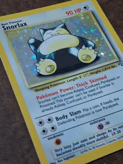Pokemon Snorlax 11/64 EXCELLENT CONDITION Base Set 1999 WotC Vintage Original!!! - Image 3