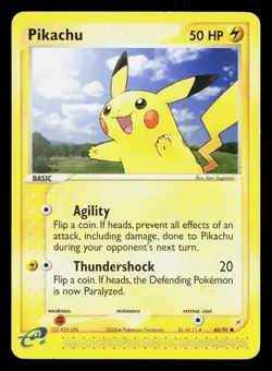 PIKACHU 43/95 COMMON TEAM MAGMA VS TEAM AQUA POKEMON HP - Image 1