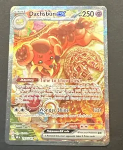 2024 POKEMON SCARLET & VIOLET STELLAR CROWN DACHSBUN EX SECRET ILLUSTRAT. RARE - Image 2