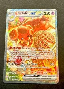 2024 POKEMON SCARLET & VIOLET STELLAR CROWN DACHSBUN EX SECRET ILLUSTRAT. RARE - Image 4