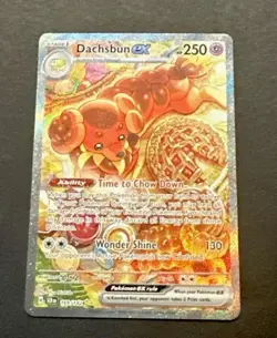 2024 POKEMON SCARLET & VIOLET STELLAR CROWN DACHSBUN EX SECRET ILLUSTRAT. RARE - Image 5