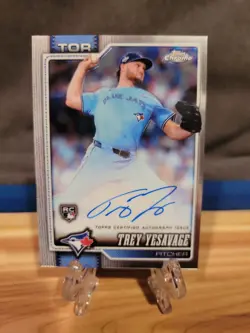 2026 Topps Chrome Trey Yesavage Rookie Autograph On Card - Image 1