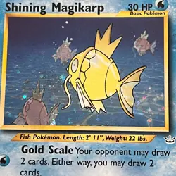 Pokemon TCG Shining Magikarp Neo Revelation 66/64 Holo Unlimited Super Holo Rare - Image 3