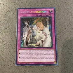 Konami Solemn Accusation Yu-Gi-Oh! Blazing Dominion BLZD-EN079 Secret Rare - Image 1