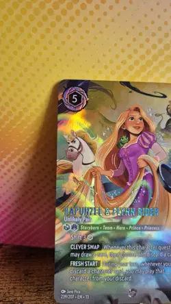 Disney Lorcana Attack of the Vine Rapunzel Flynn Rider Enchanted Pack Fresh NM - Image 2