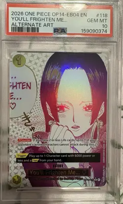 Bandai One Piece CCG You'll Frighten Me... AA Foil OP14-118 PSA 10 2026 - Image 1