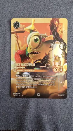 Disney Lorcana Mike Wazowski Heroic Climber 226/204 Enchanted Attack Of The Vine - Image 1