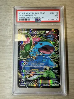 2016 POKEMON XY BLACK STAR PROMO #XY123 FULL ART/VENUSAUR EX PSA 7 - Image 1
