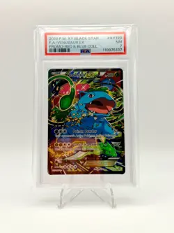 2016 POKEMON XY PROMO RED & BLUE COLLECTION VENUSAUR EX XY123 PSA 7 - Image 1
