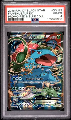 2016 POKEMON XY BLACK STAR PROMO #XY123 FULL ART/VENUSAUR EX PSA 4 - Image 1