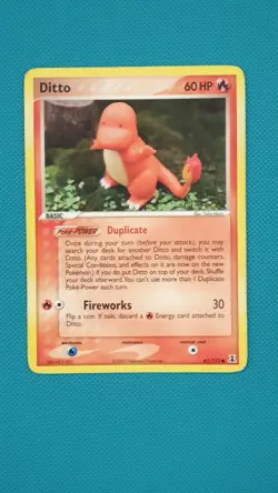 Pokemon TCG Ditto 61/113 Charmander Form Non-Holo EX Delta Species - Image 1