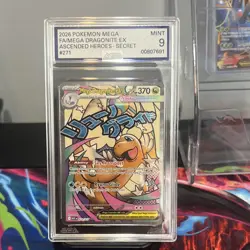 Pokemon Mega Dragonite EX Ascended Heroes Secret MAR 271/217 2026 AGS 9 Mint - Image 1