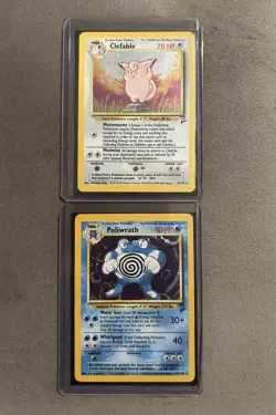 Base Set 2 Holo Rare Pokemon Cards. Clefable, Poliwrath, Nidoqueen, Raichu - Image 3