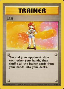 1999 Pokemon TCG - Lass - Base Set - Uncommon Card - 75/102 - Image 1