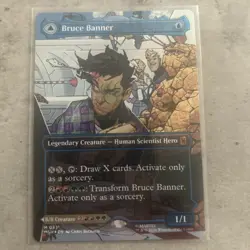 ~ Bruce Banner(Borderless FOIL) (0331) ~ NM ~ Marvel Super Heroes ~ MTG ~ - Image 1