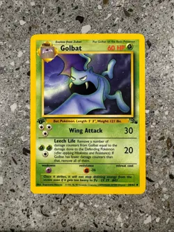 Pokemon TCG Cards 1st Edition Golbat 34/62 Fossil Uncommon NM - Image 1