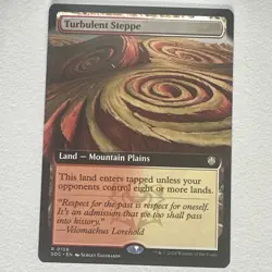 Turbulent Steppe SOC 0106 MTG Rare Land Extended Art Ext Borderless - Image 1
