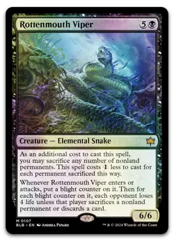 Rottenmouth Viper #107 (Foil) (NM) Bloomburrow BLB Magic MTG - Image 1