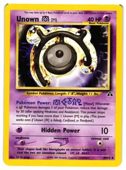 Pokemon TCG Unown [M] Unlimited 49/75 Uncommon Neo Discovery VLP - Image 1
