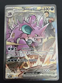 Pokemon Team Rocket's Nidoking ex 233/182 Destined Rivals NM - Image 1