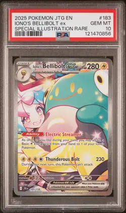 Iono's Bellibolt Ex #183 Pokemon Journey Together PSA 10 SIR Chaser/Mystery Pack - Image 1