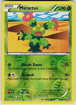 Maractus 11/135 Uncommon Plasma Storm Pokemon Reverse Holo Near Mint - Image 1