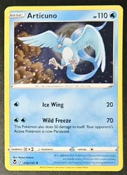 Articuno 036/195 2022 Pokemon Sword & Shield Silver Tempest Cosmos Holo Rare - Image 1