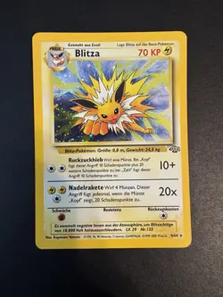Pokemon TCG Blitza (Jolteon) Holo Rare Jungle 4/64 Unlimited WOTC 1999 German - Image 1