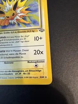 Pokemon TCG Blitza (Jolteon) Holo Rare Jungle 4/64 Unlimited WOTC 1999 German - Image 3