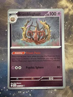 Pokemon TCG Brambleghast 047/094 Me02: Phantasmal Flames Reverse Holo - Image 1