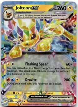 Jolteon ex 030/131 Double Rare SV: Prismatic Evolutions Pokemon NM - Image 1
