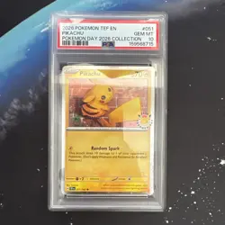 2026 POKEMON TEF EN-TEMPORAL FORCES #051 PIKACHU POKEMON DAY COLLECTION PSA 10!! - Image 1