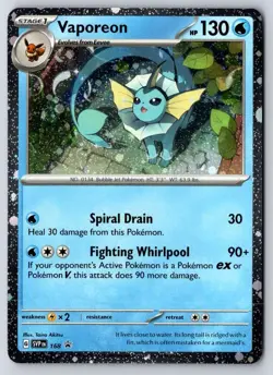 Vaporeon (Cosmos Holo) 168 Promo Scarlet & Violet Promo Pokemon Near Mint - Image 1