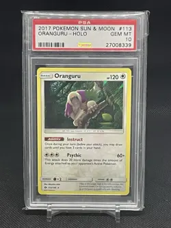 2019 Pokemon Sun & Moon Oranguru Holo 113/149 PSA 10 GEM MINT - Image 1