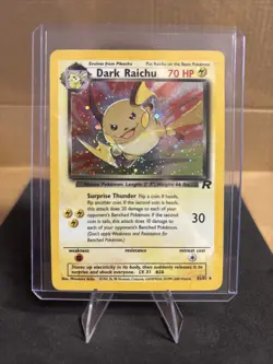 Dark Raichu 83/82 Team Rocket Secret Rare Vintage Holo Pokemon TCG WOTC - Image 1
