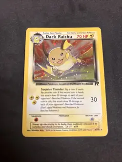 Dark Raichu 83/82 Team Rocket Secret Rare Vintage Holo Pokemon TCG WOTC - Image 3